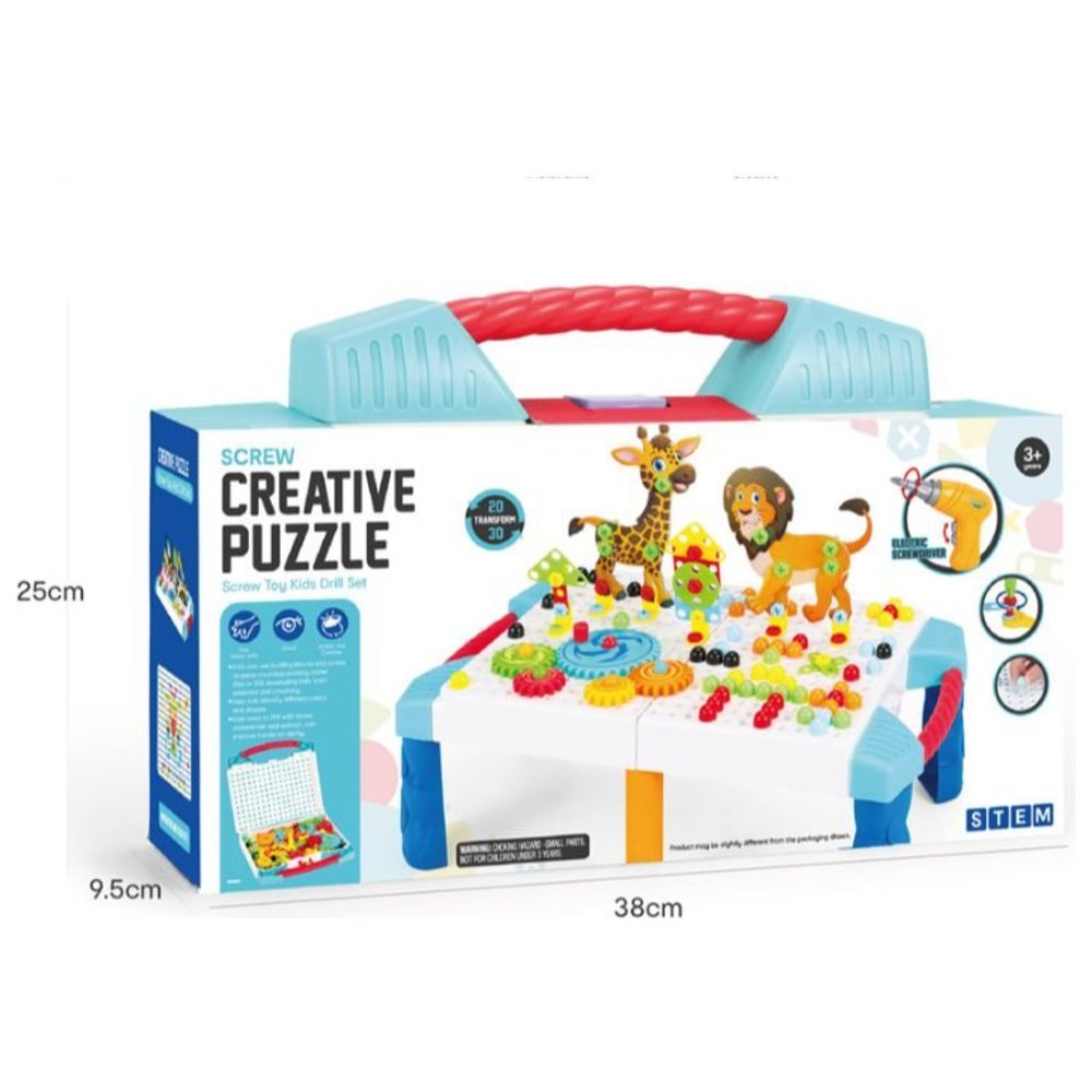 Little Learners - Personalized Screw Creative Puzzle Drill Set