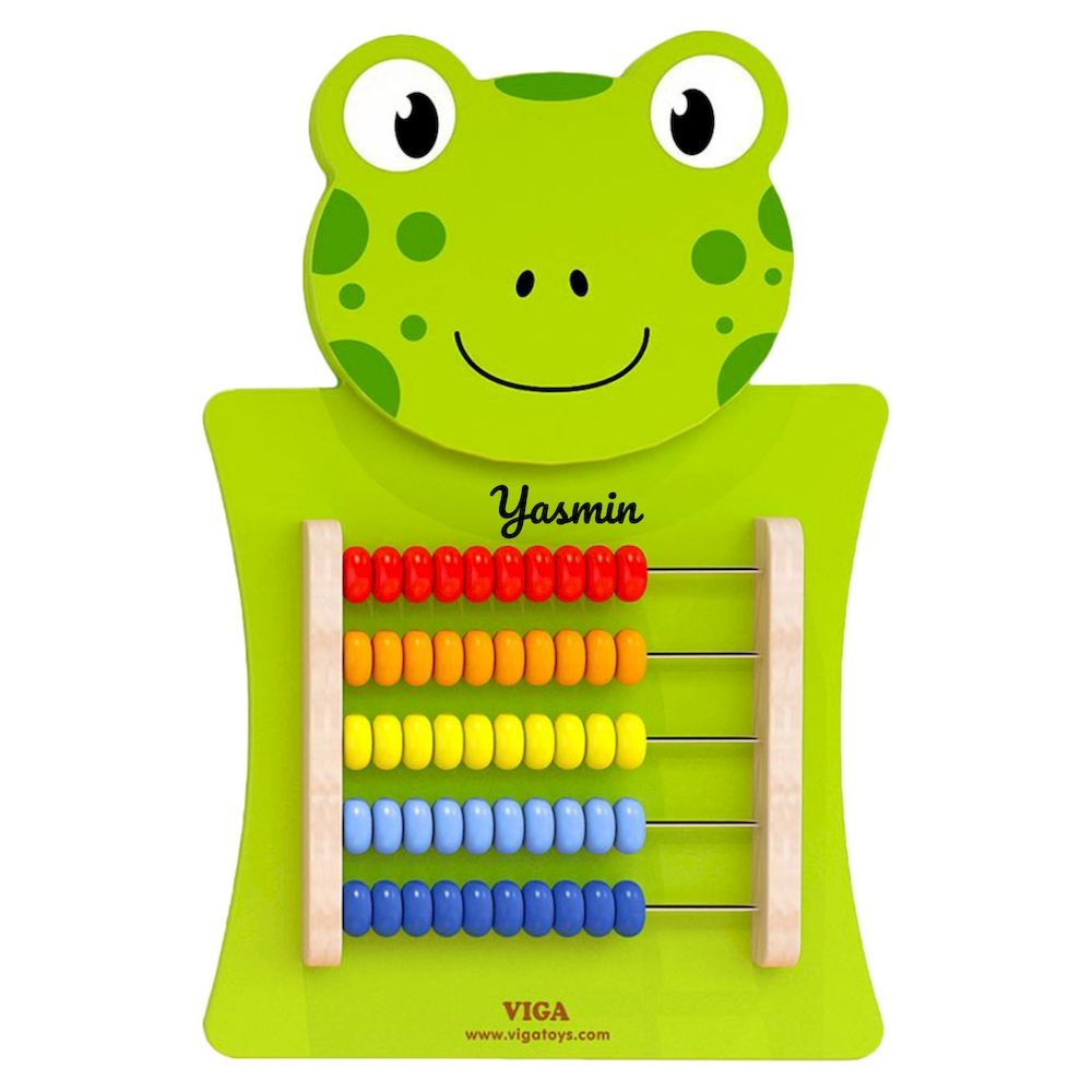 Viga - Personalized Animal Wall Toy Panels - Frog Abacus