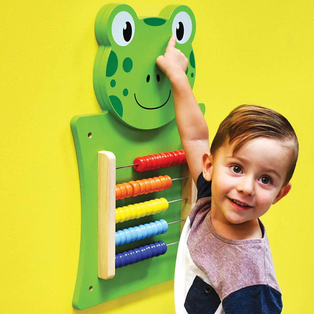 Viga - Personalized Animal Wall Toy Panels - Frog Abacus