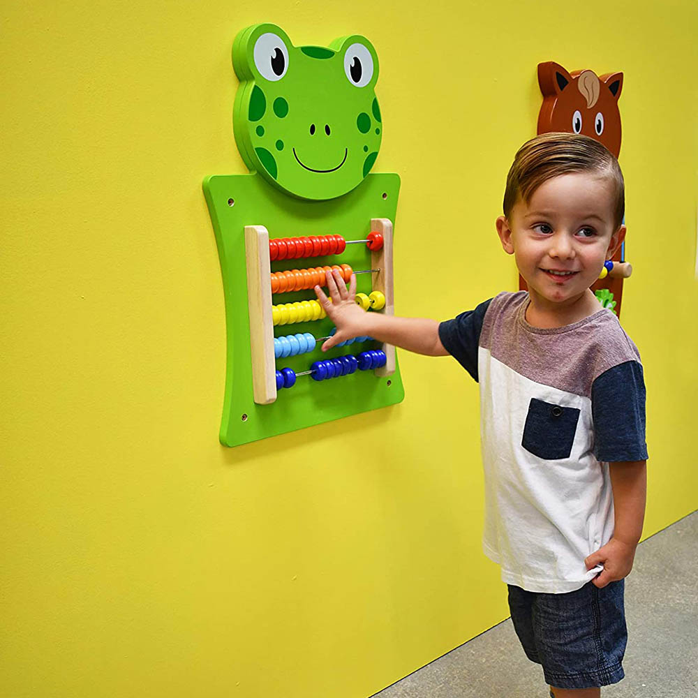 Viga - Personalized Animal Wall Toy Panels - Frog Abacus