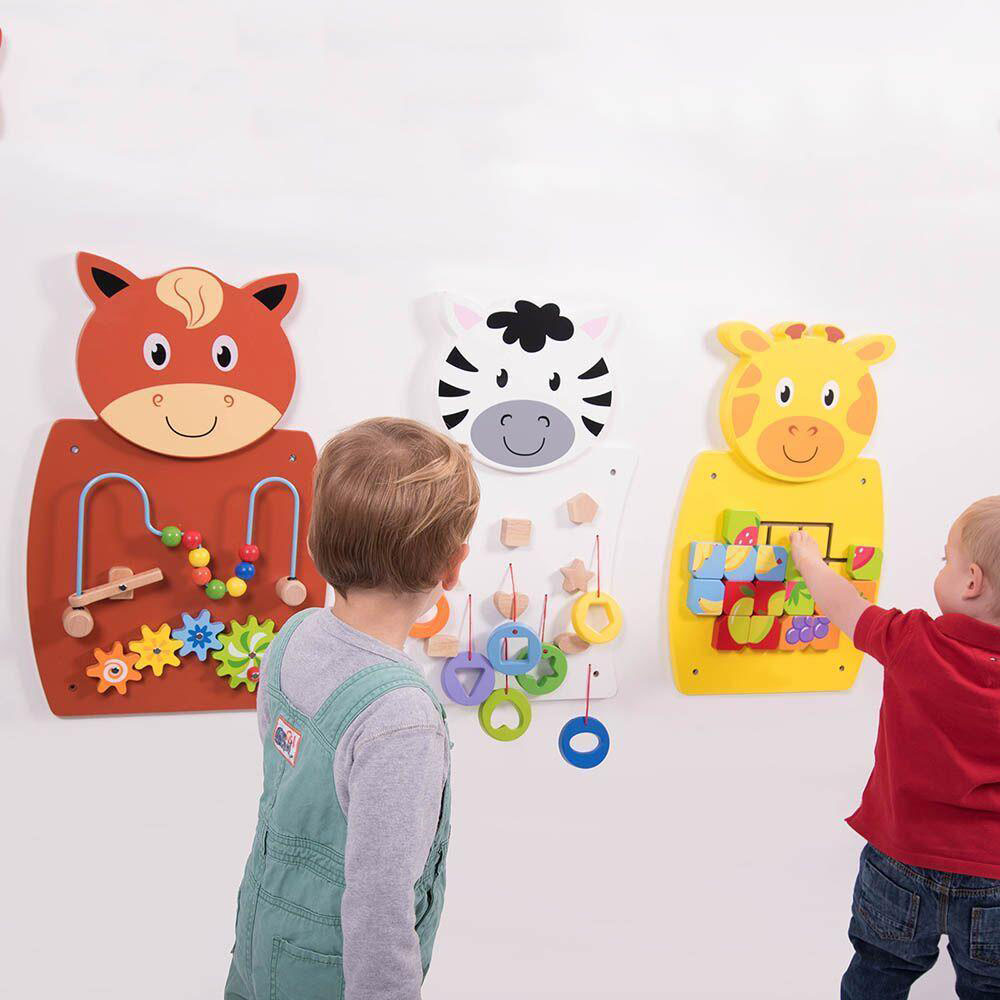 Viga - Personalized Animal Wall Toy Panels - Giraffe Mosaic Fruits