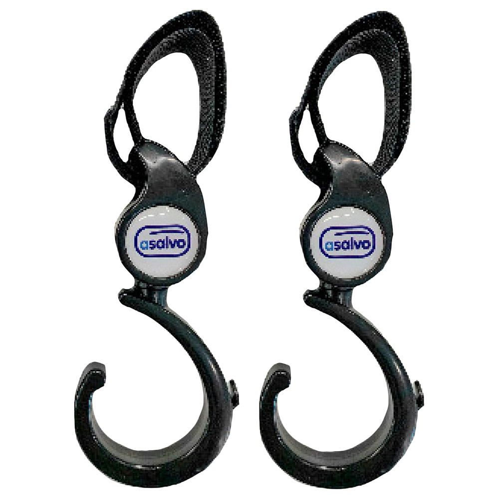 Asalvo - Personalized Universal Hooks for Strollers & Cribs - Black
