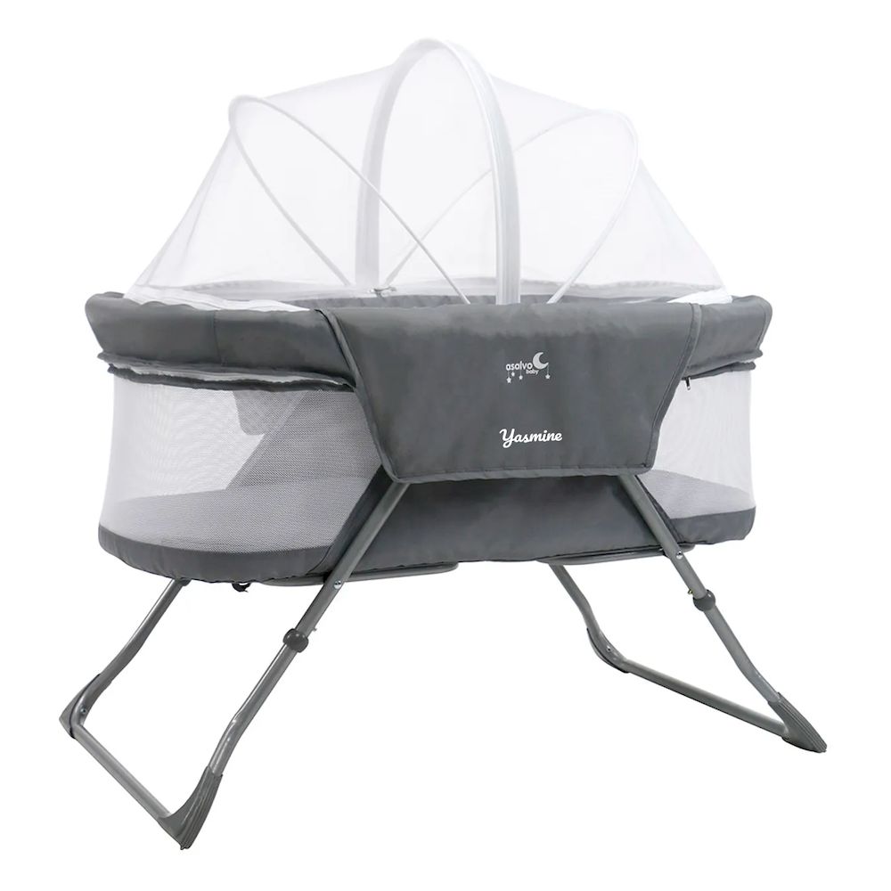Asalvo - Personalized Mini Cot Trip Folded - Grey