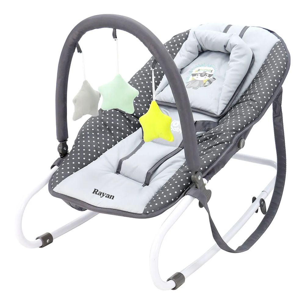 Asalvo - Personalized Baby Bouncer - Baby Raccoon
