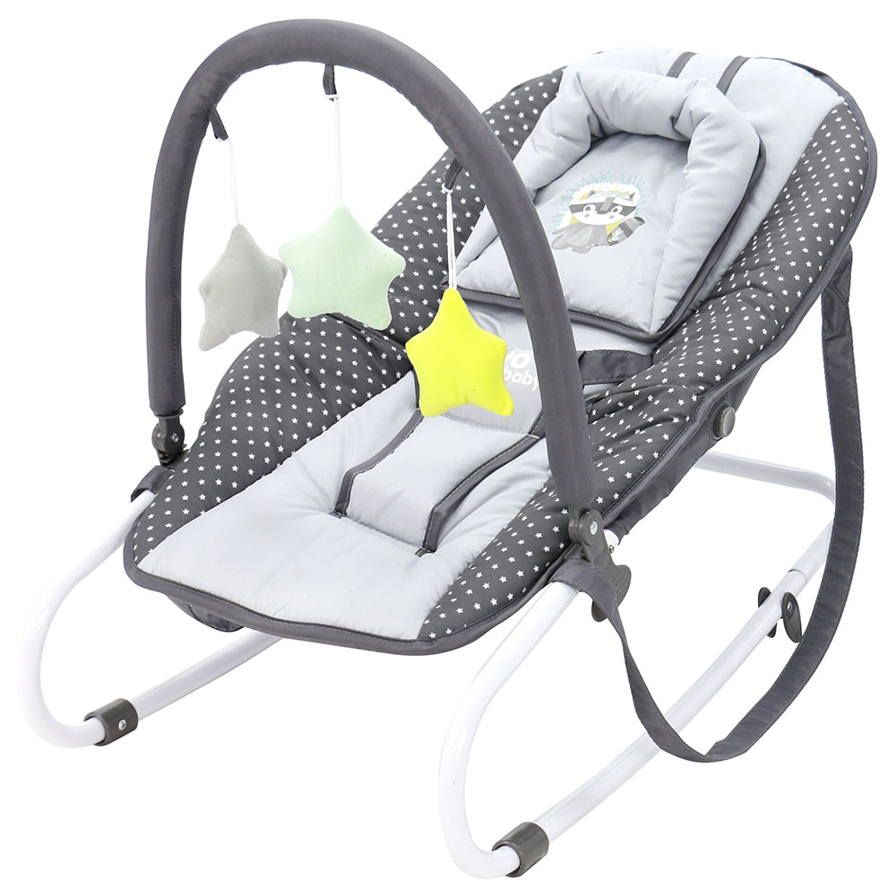 Asalvo - Personalized Baby Bouncer - Baby Raccoon
