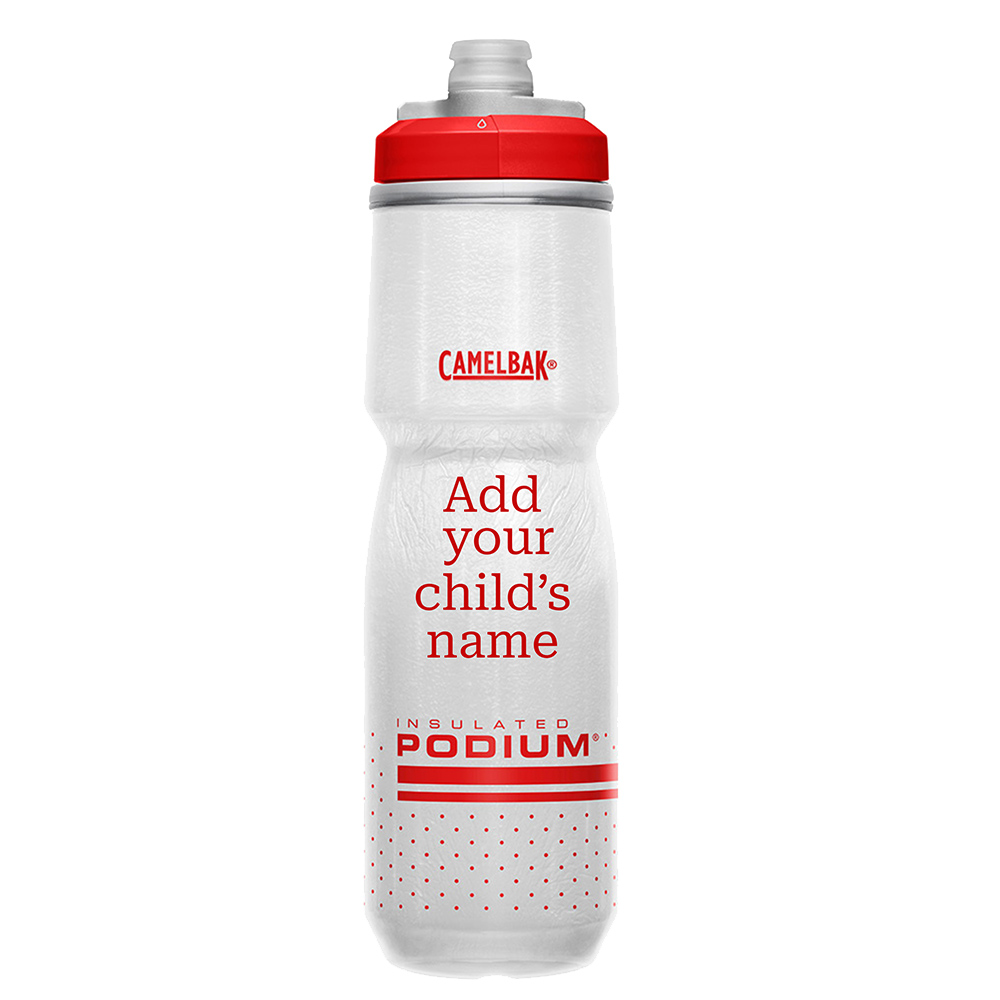 Camelbak - Personalized Podium Chill Insulated Water Bottle - Fiery Red/White - 700 ml