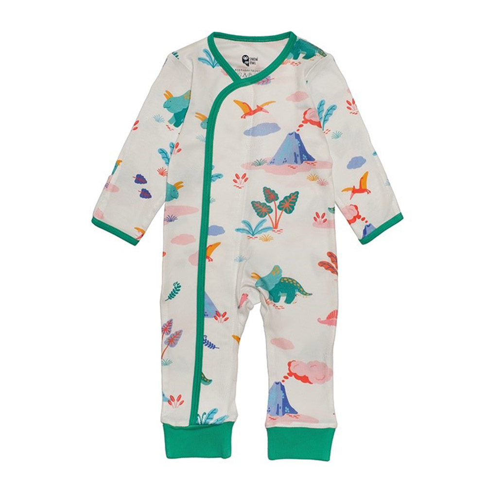 Snow Owl Baby Dino Romper