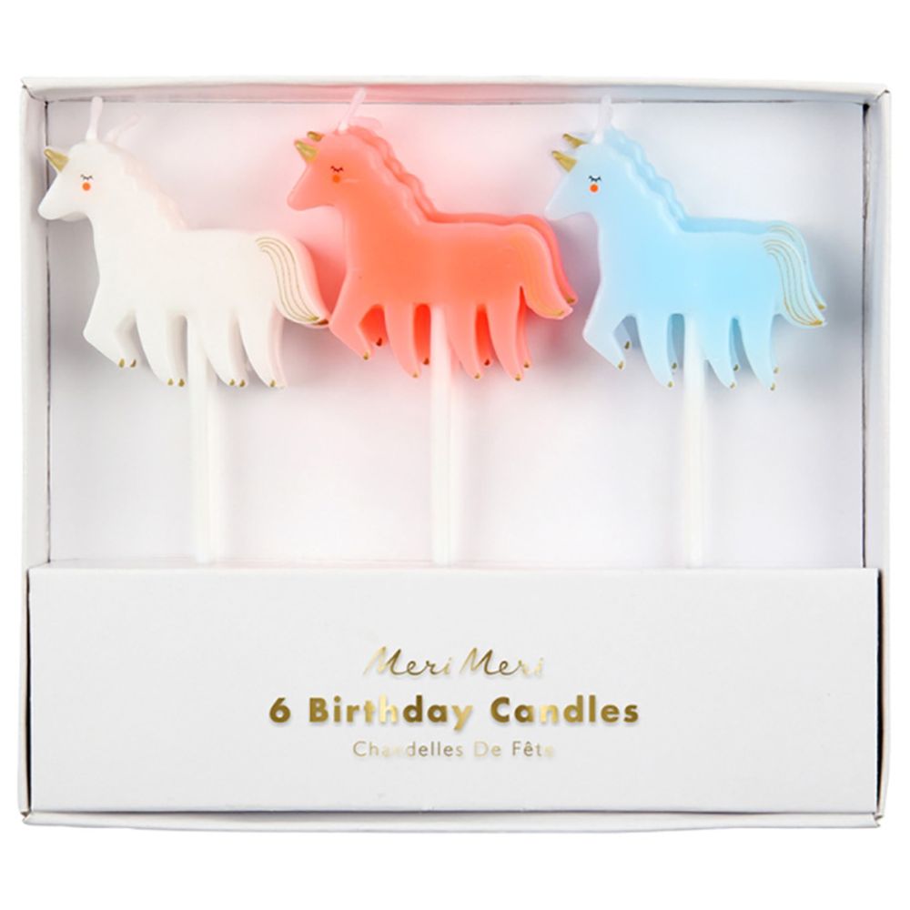 Meri Meri - Unicorn Set Candles - Pack of 6