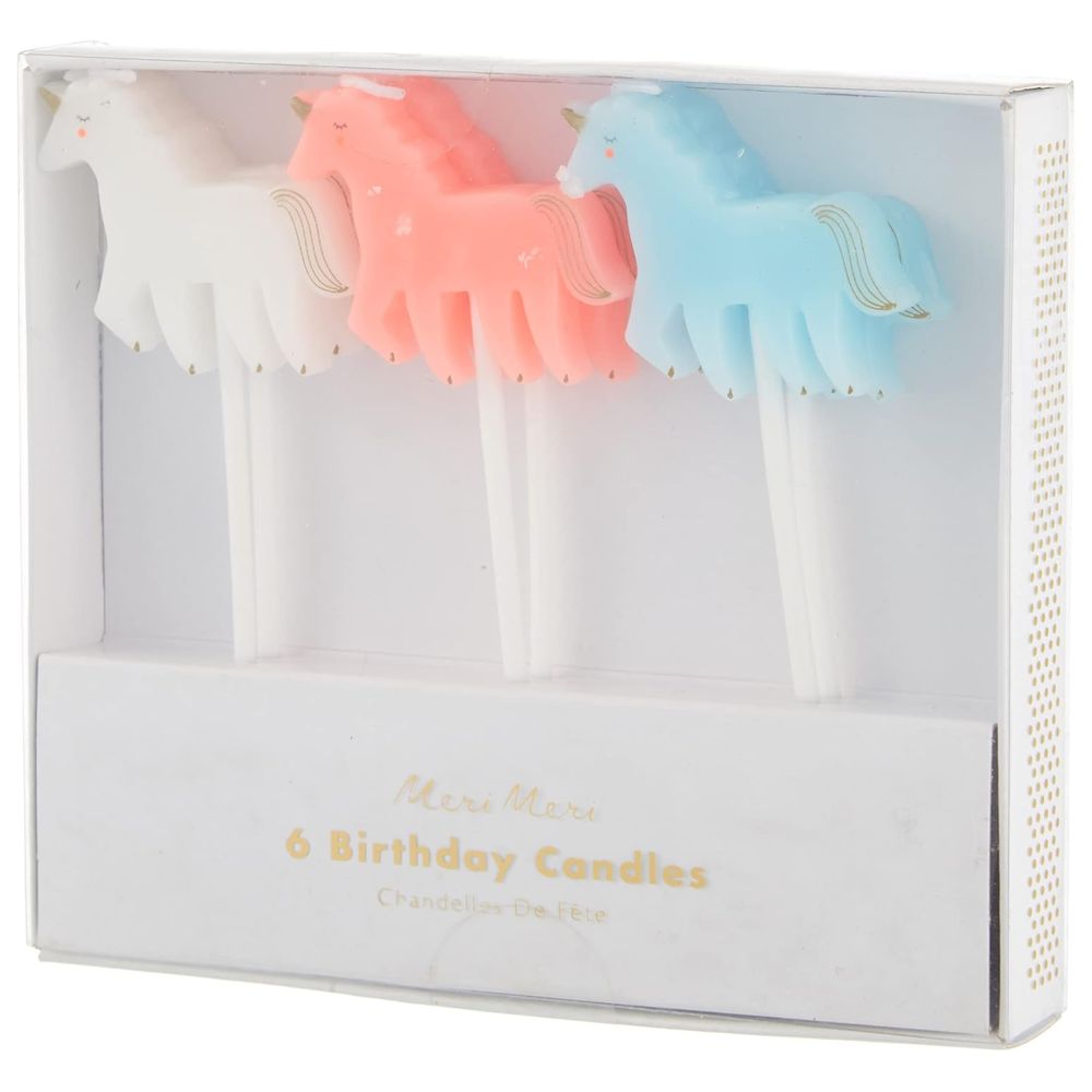 Meri Meri - Unicorn Set Candles - Pack of 6