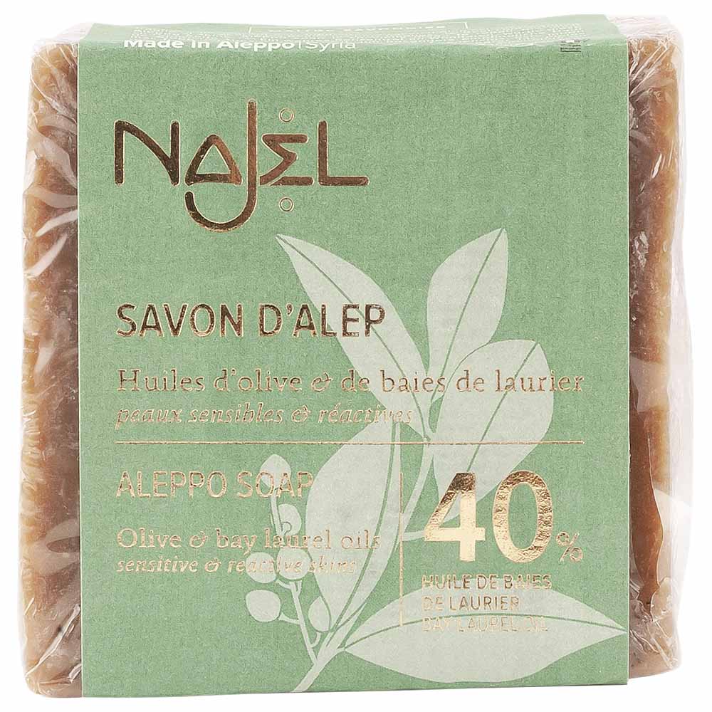 ناجل أورغانيك سكين كير - صابون حلب بزيت الزيتون وزيت الغار 40٪ - 185غ