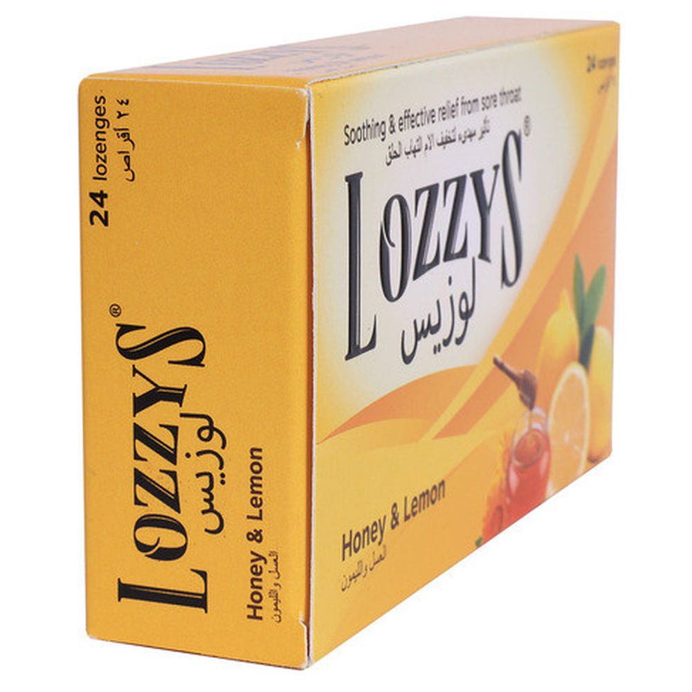 لوزيز - أقراص لتخفيف التهاب الحلق - عسل وليمون - 24 قطعة