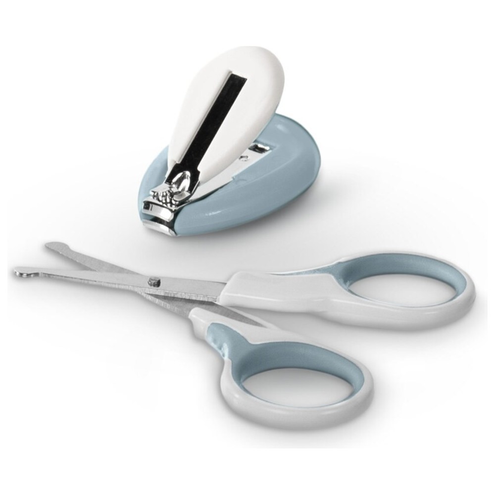 Baboo - Scissors & Nails Clipper Manicure Set - Blue Haze - 2 Pcs