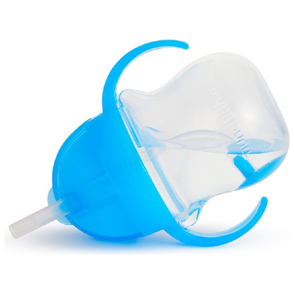 Munchkin - Any Angle Click Lock Weighted Straw Baby Trainer Cup - Blue - 207 ml