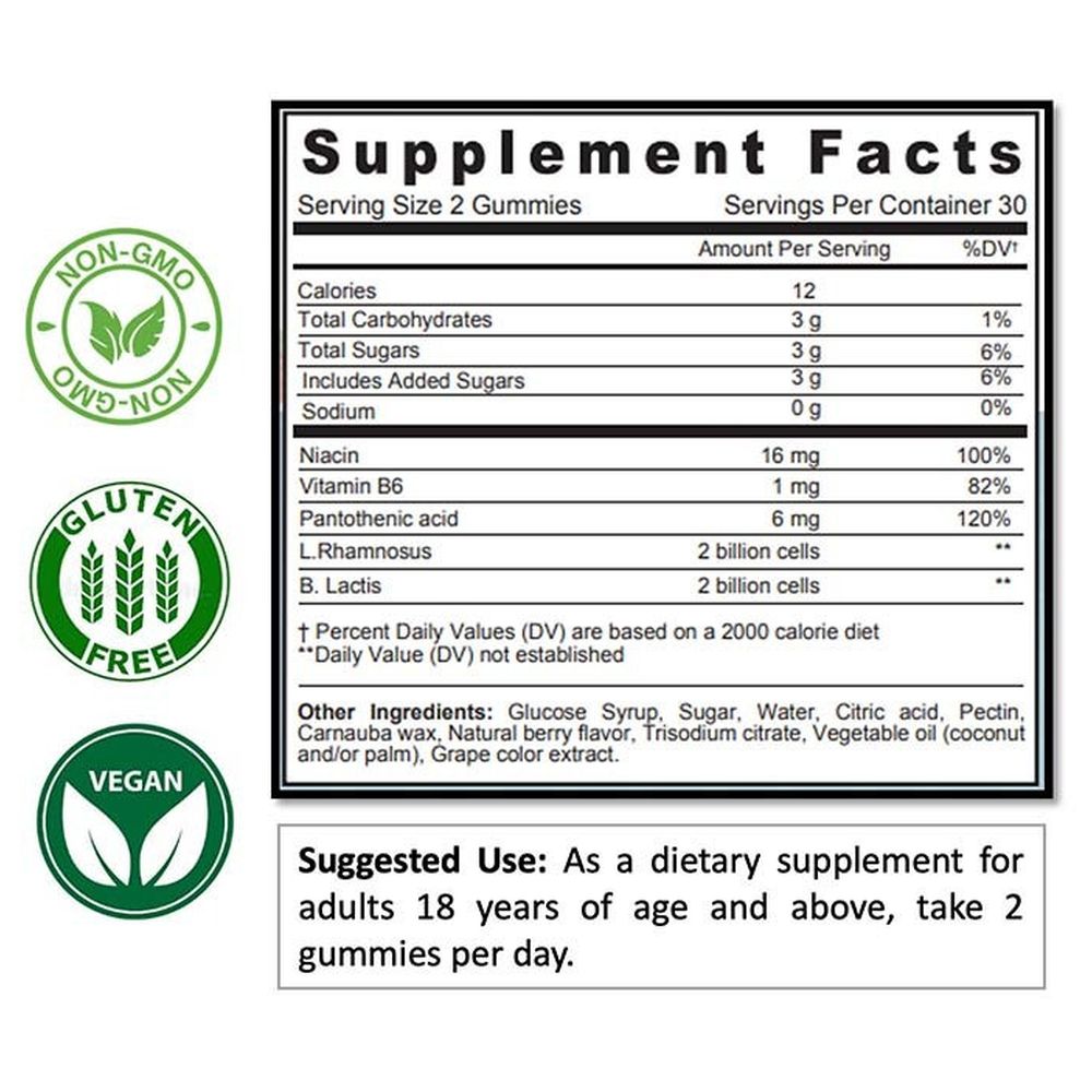 Sunshine Nutrition - Probiotics Good Gummies - Berry Flavour - 60's