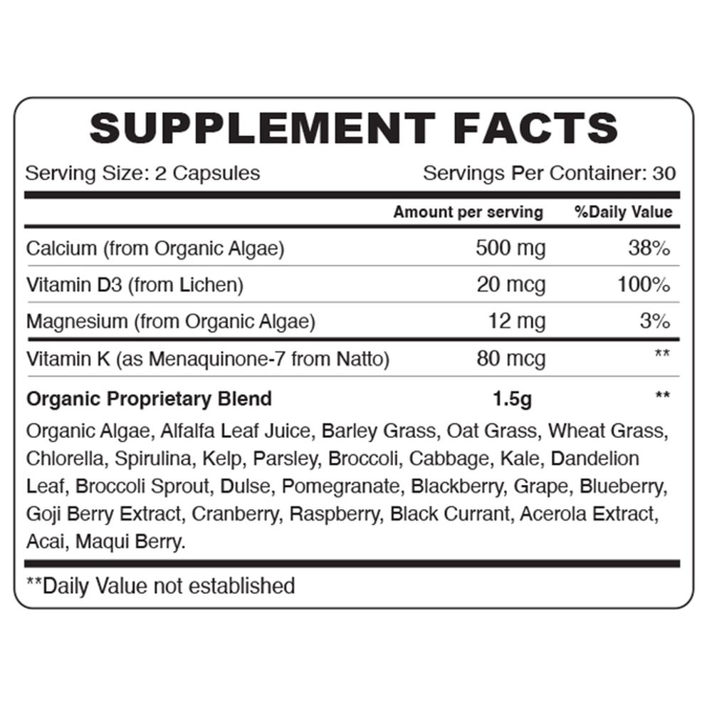 Organic Earth - Calcium Capsules - 60pcs