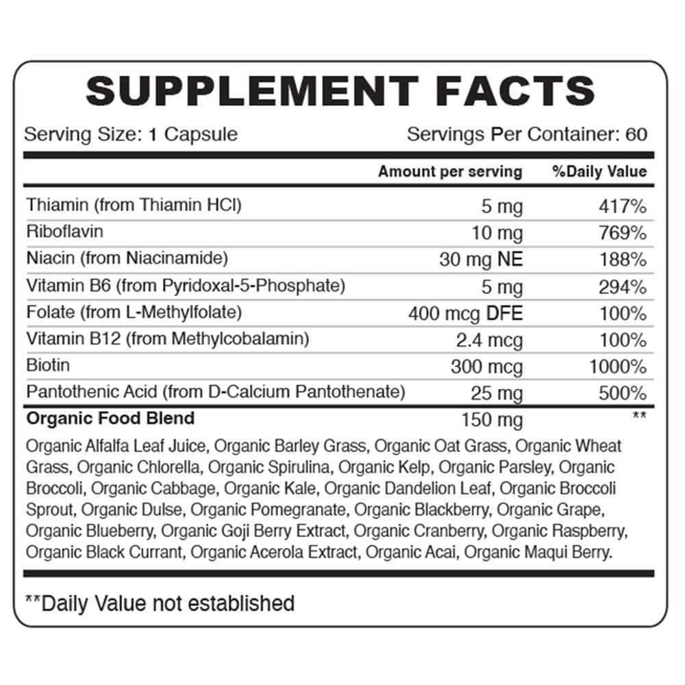 Organic Earth - B-Complex Organic Capsules - 60pcs