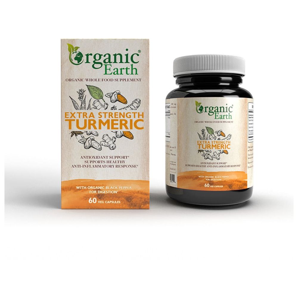 Organic Earth - Extra Strength Capsules - Turmeric/Black Pepper - 60pcs