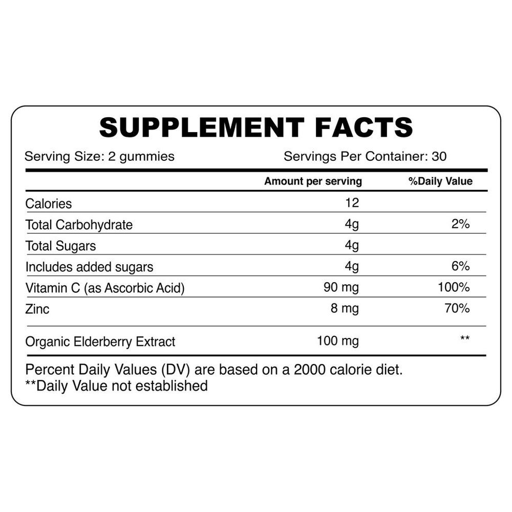 Organic Earth - Elderberry Kids Immunity Gummies - 60pcs