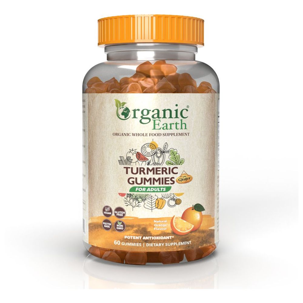 Organic Earth - Turmeric With Ginger Gummies - 60pcs