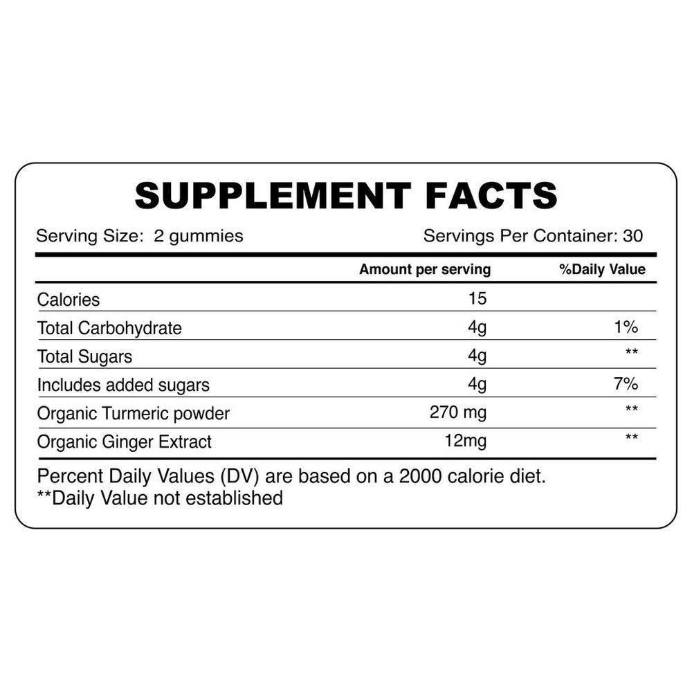 Organic Earth - Turmeric With Ginger Gummies - 60pcs