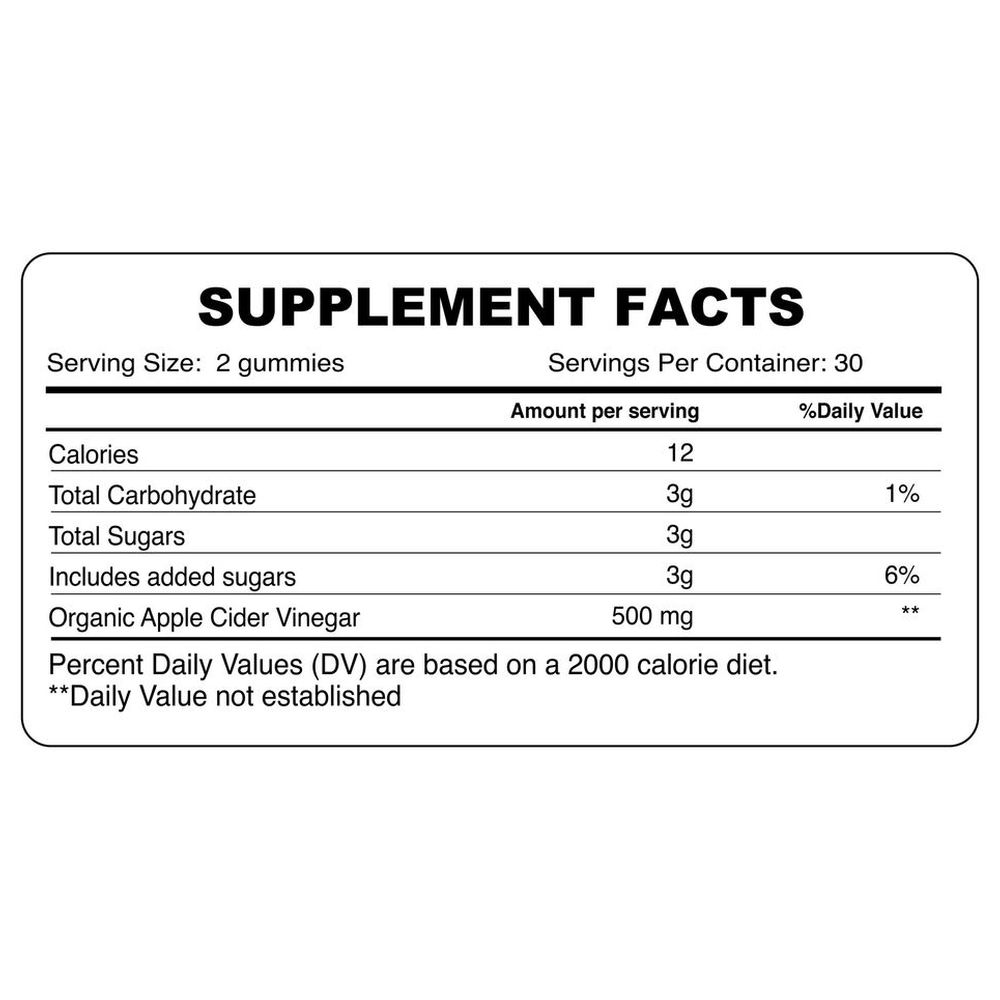 Organic Earth - Apple Cider Vinegar Gummies - 60pcs