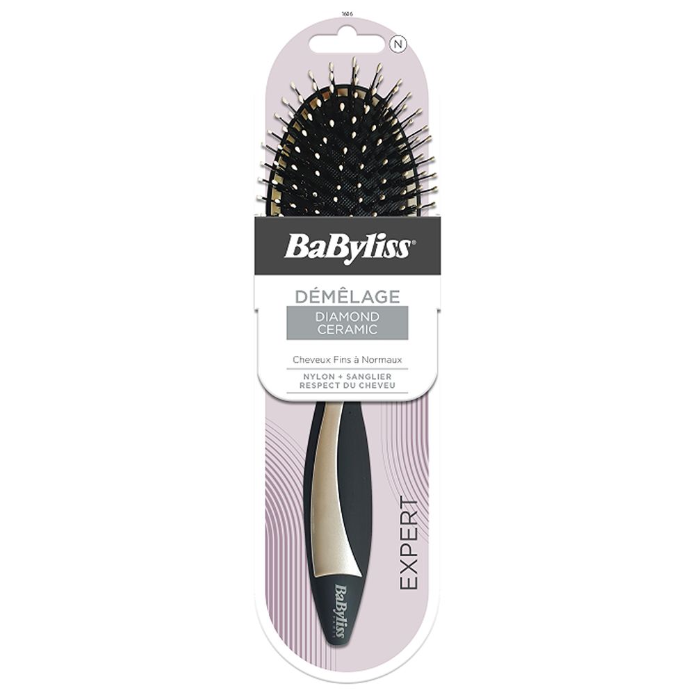 BaByliss - Diamond Ceramic Hair Brush With Nylon Boar Soft Bristle