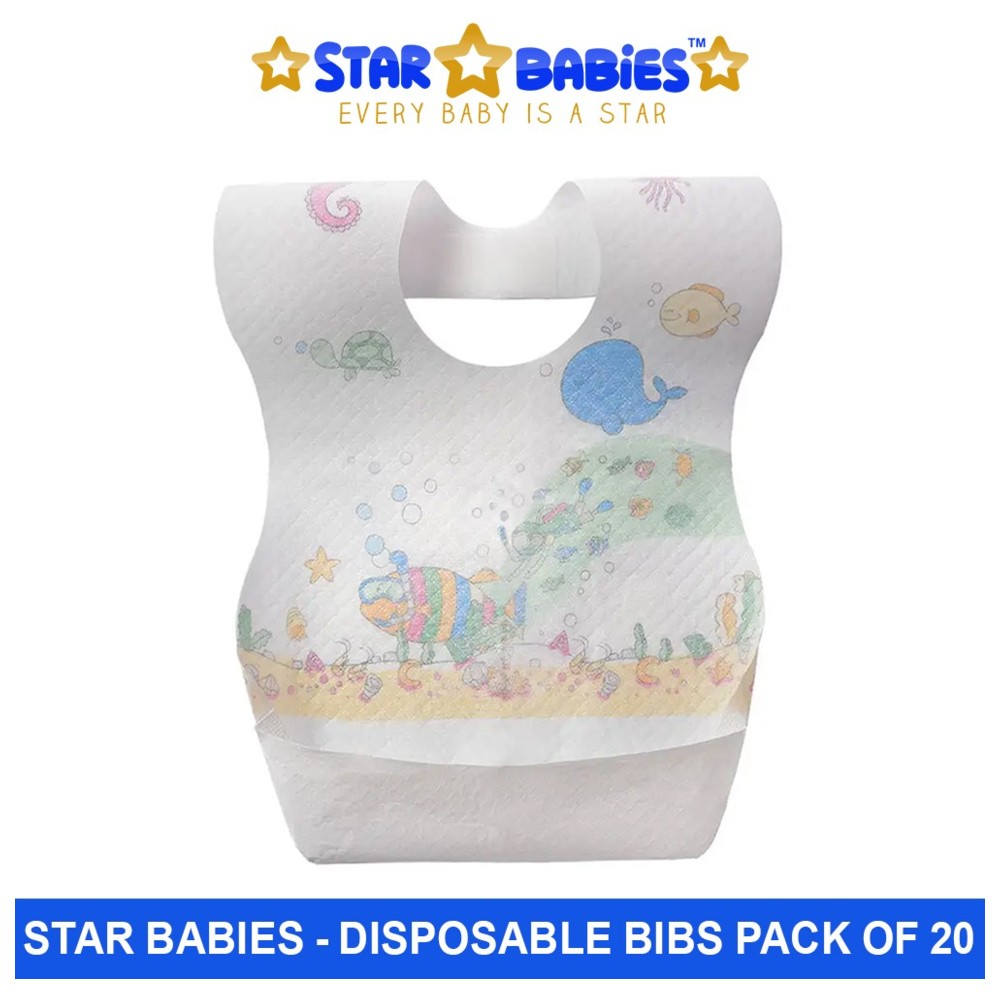 Star Babies - Disposable Bibs - Fish - 20 Pcs