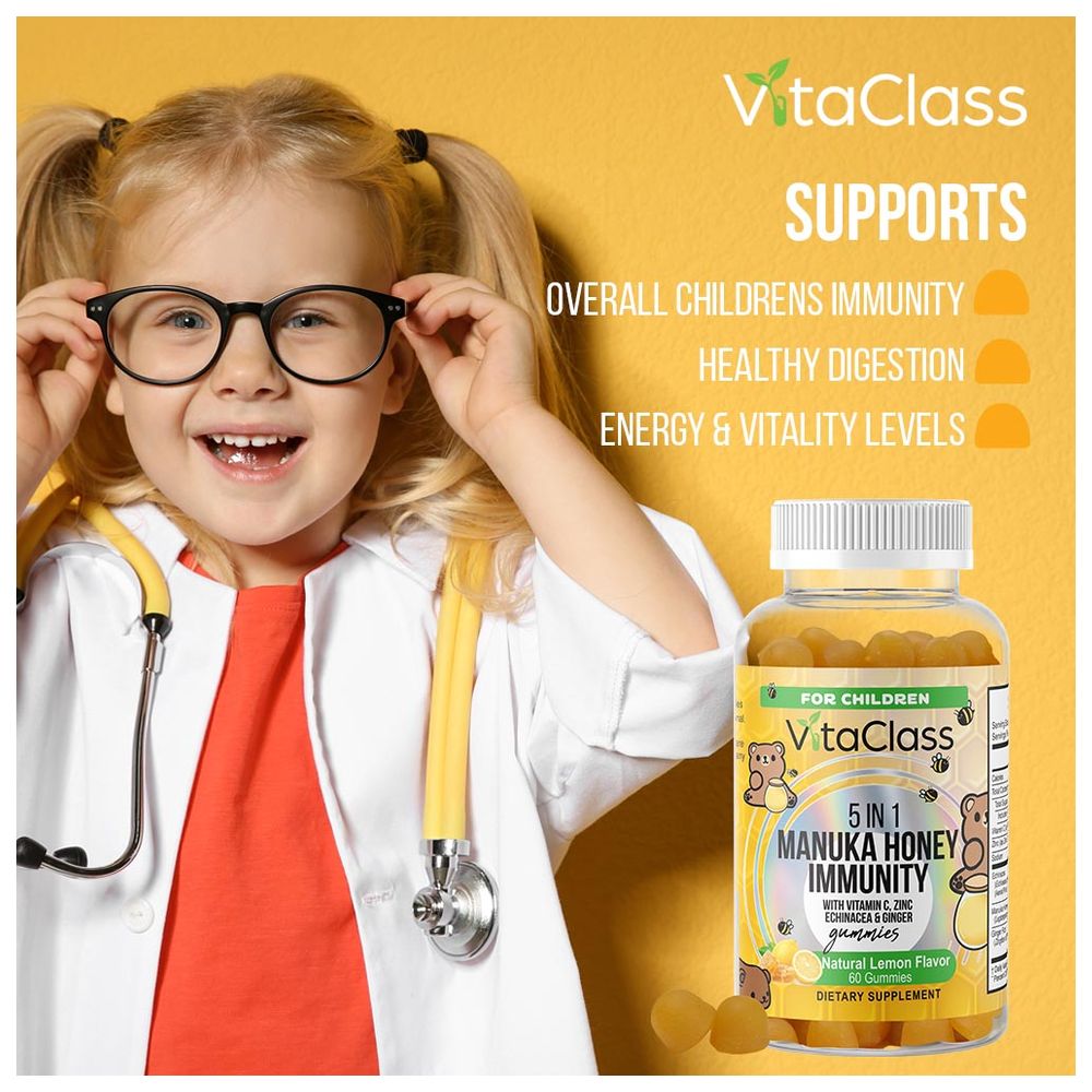 Vitaclass - 5-in-1 Manuka Honey Immunity Gummies For Chidren - 60's