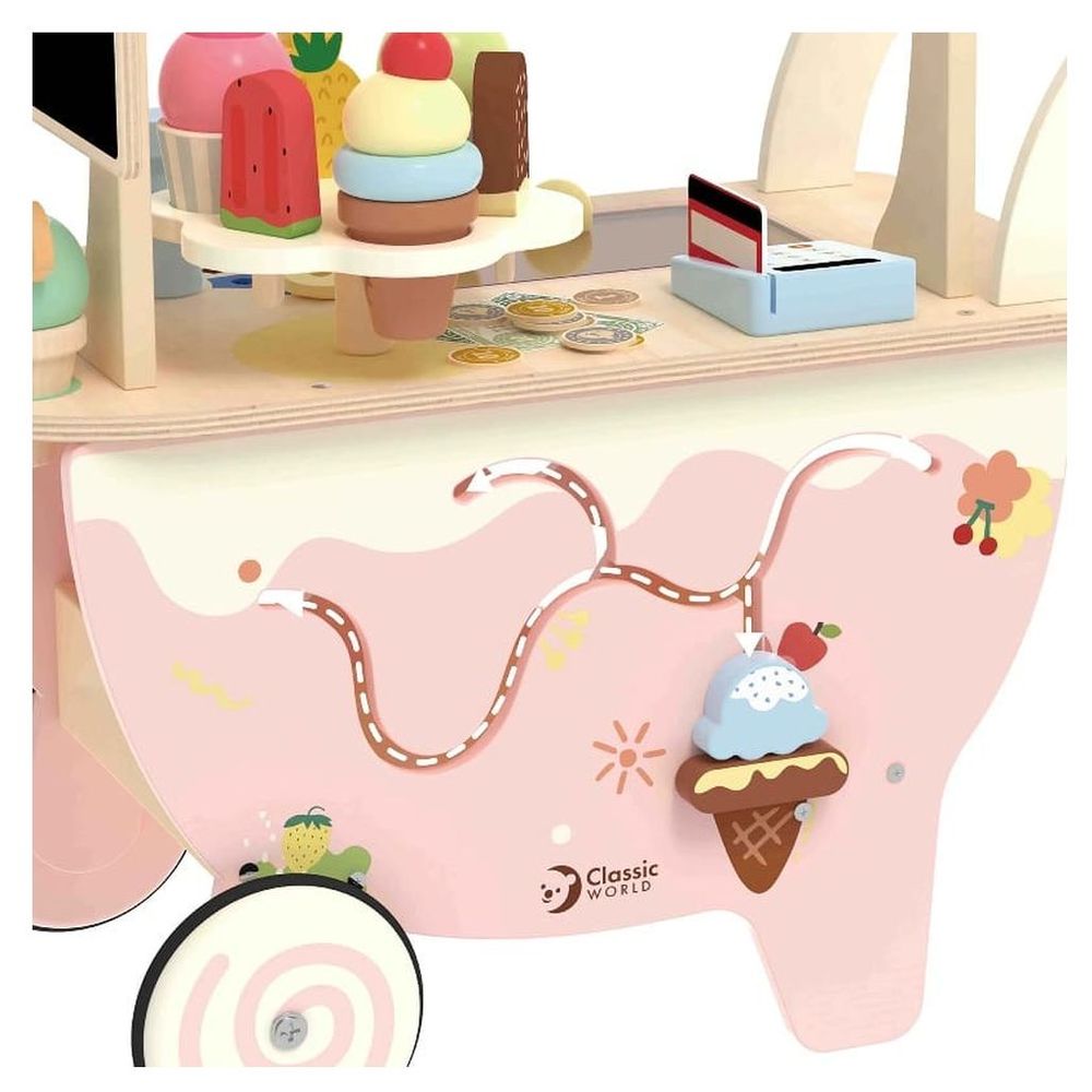 Classic World - Ice Cream Cart - 40 Pc Set