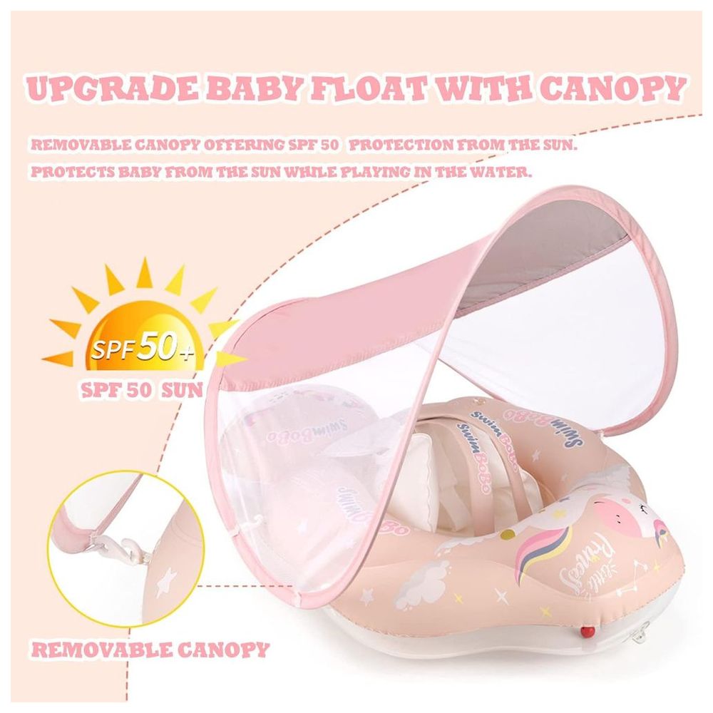 Swimbobo - Baby Swimming Float With Sun Canopy - Unicorn