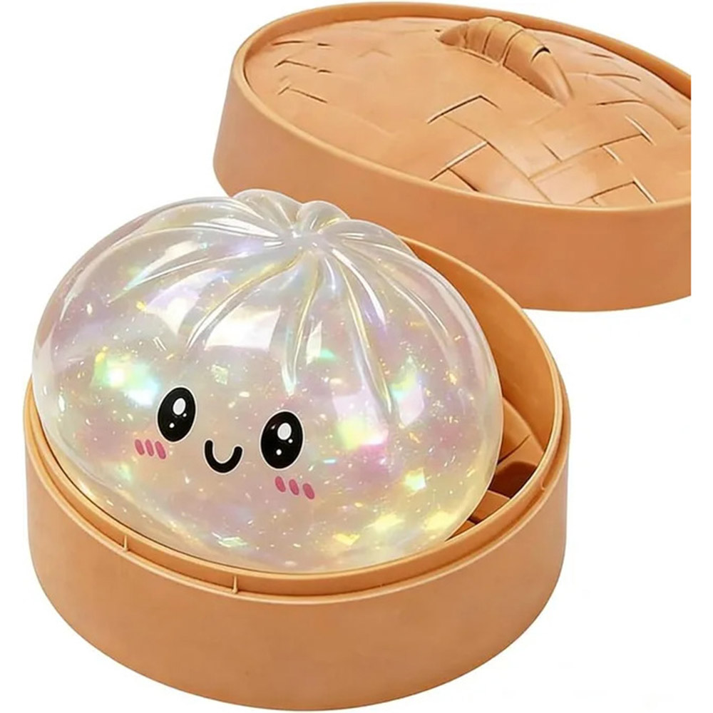 Essen - Squishy Dumpling Fidget Toy - Color May Vary - 1 Pc