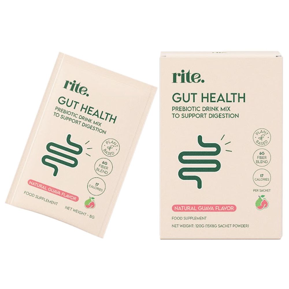 Rite - Gut Health Prebiotic Drink Mix Sachet - 15 x 8g - Guava Flavour
