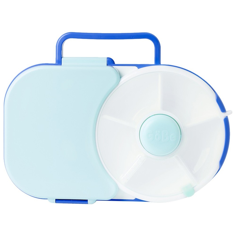 Gobe - 5 Compartments Lunch Box With Detachable Snack Box - Blue