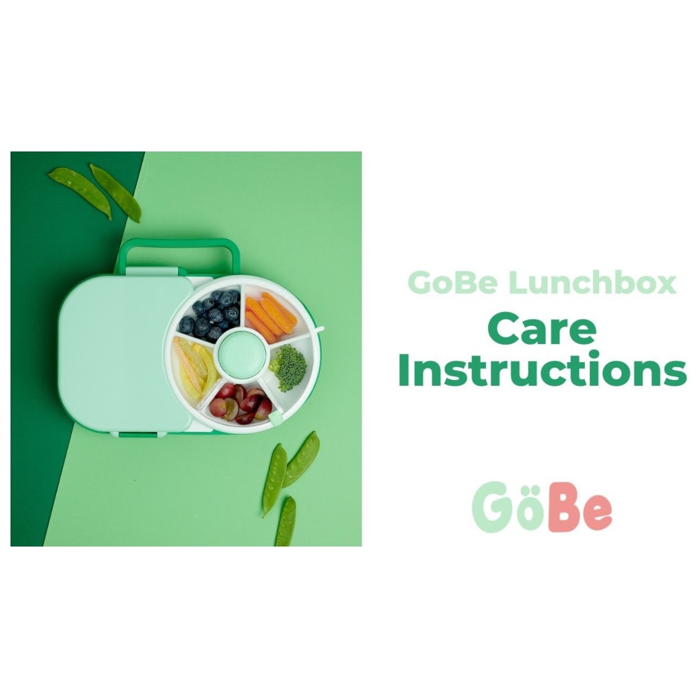 Gobe - 5 Compartments Lunch Box With Detachable Snack Box - Blue