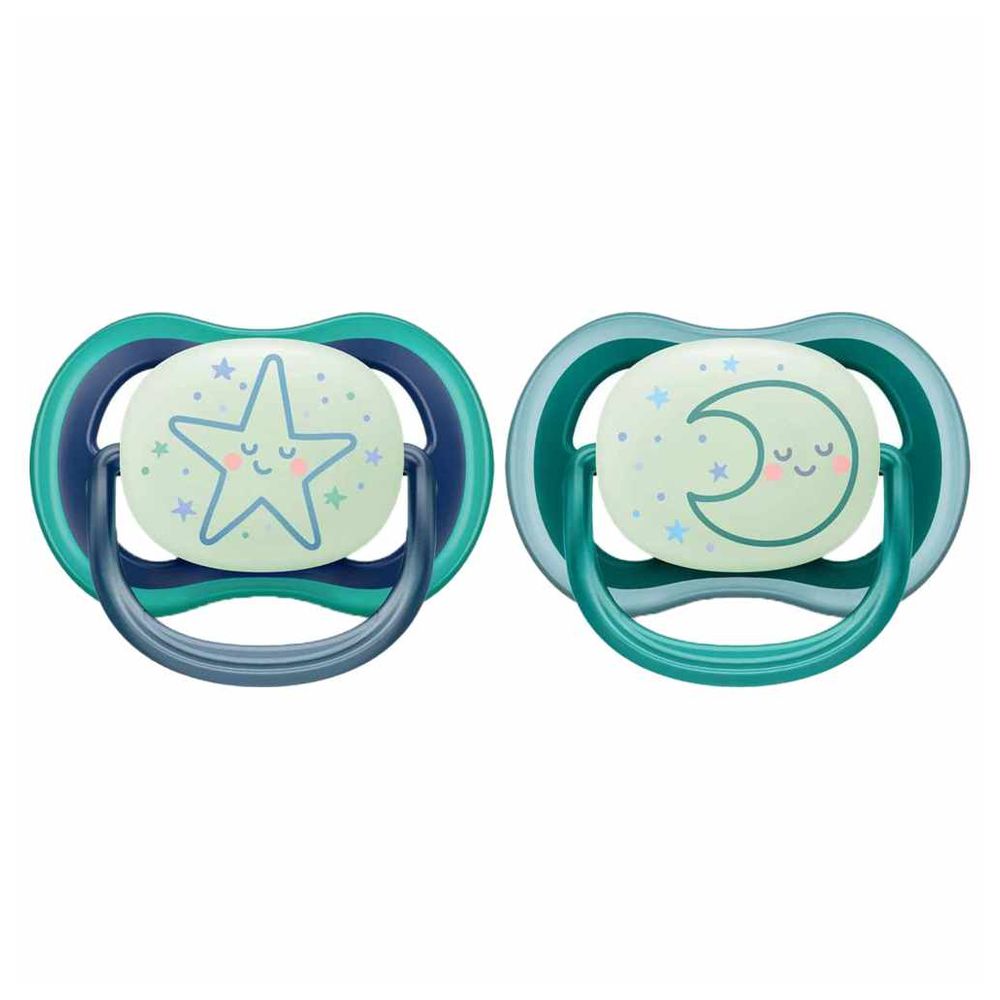 Philips Avent - Ultra Air Glow In The Dark Night Soother - 6-18 M - Blue - 2  Pc Set