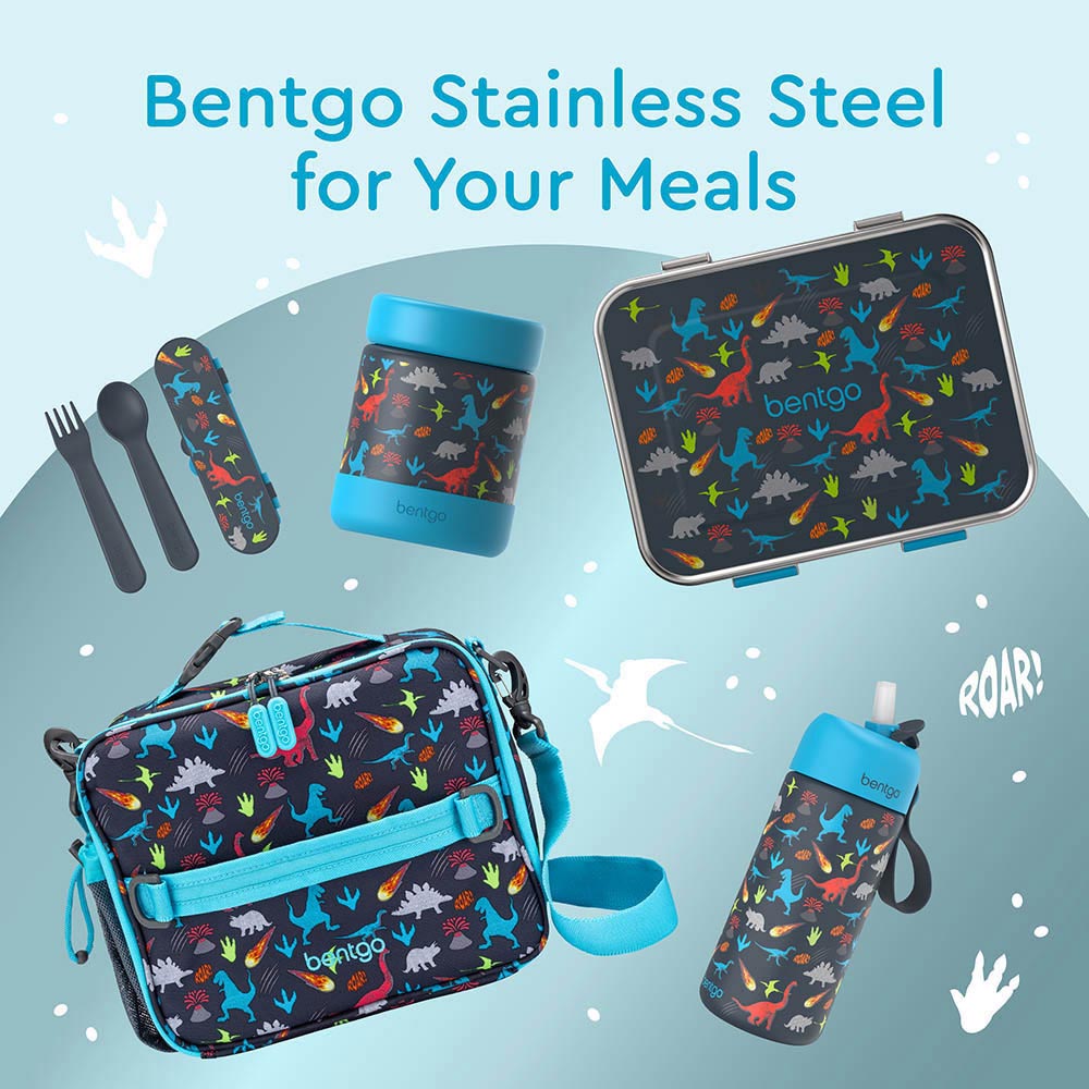 Bentgo - Stainless Steel Insulated Watter Bottle - Dino - 413 ml