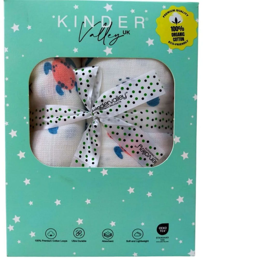 Kinder Valley - Willow Muslim Swaddle & Burp Cloth Set - Multicolor - 2 Pcs