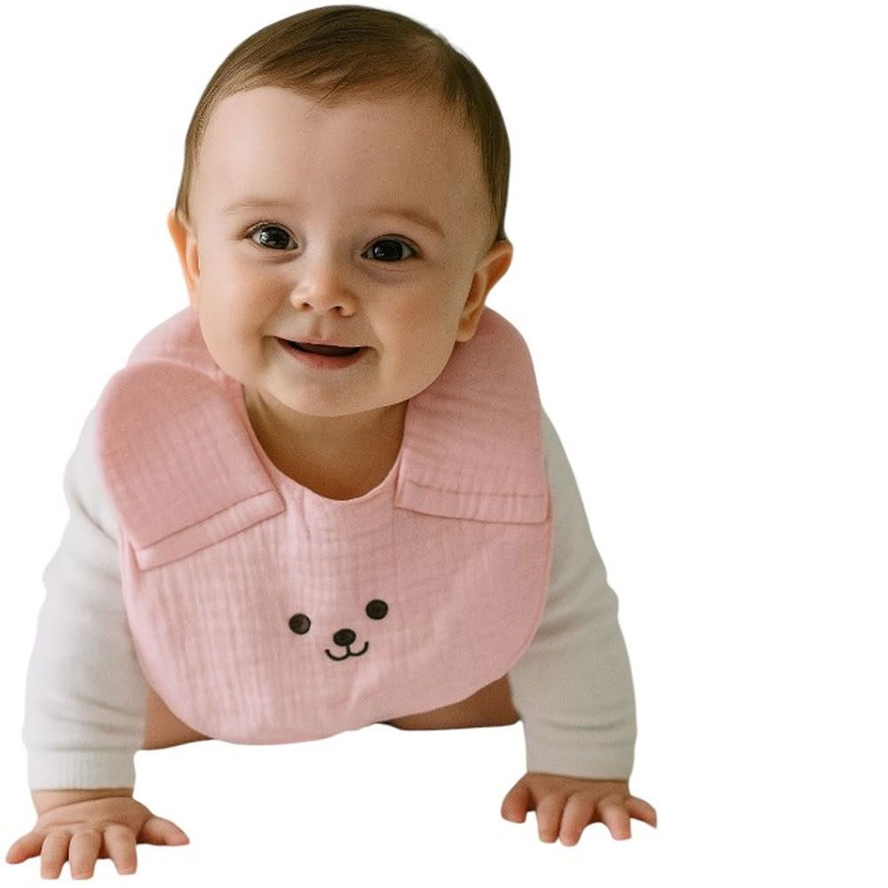 Kinder Valley - Bunny Button Bib - Pink