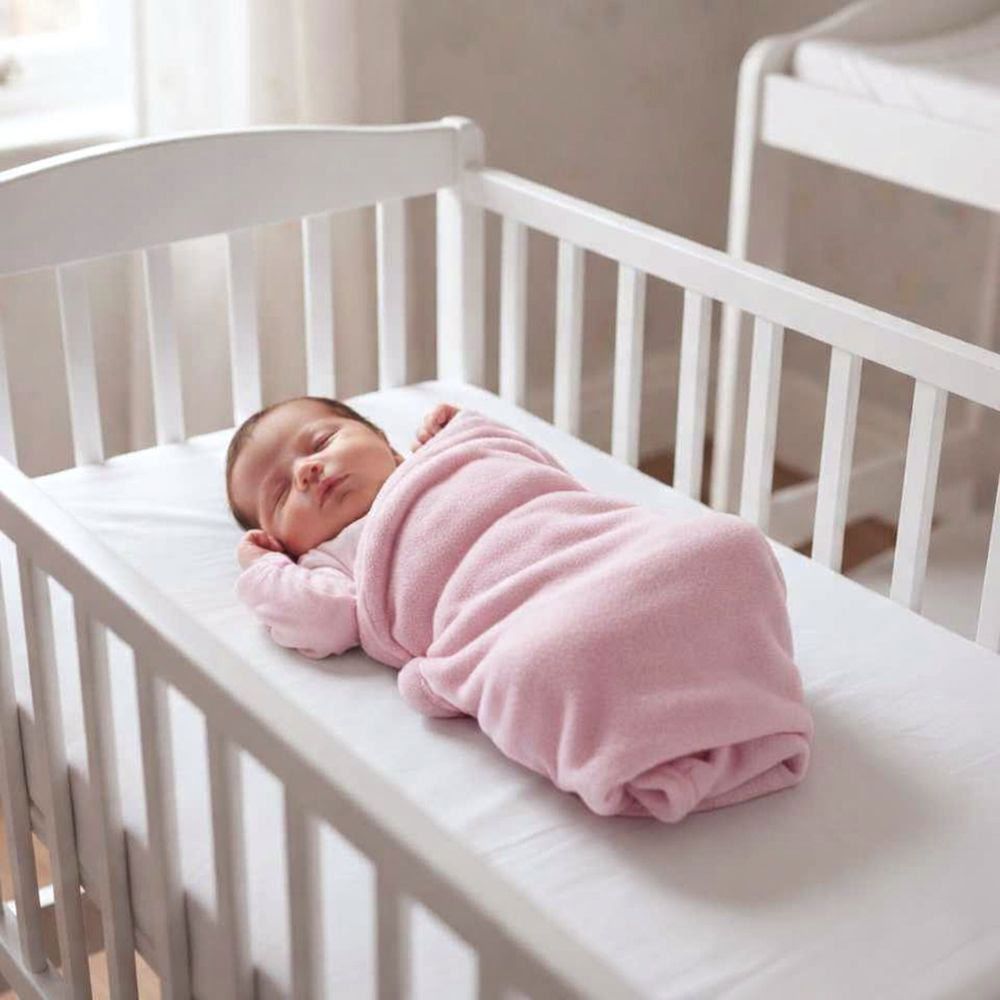 Kinder Valley - Cuddle Blanket Set - Pink/White - 2 Pcs