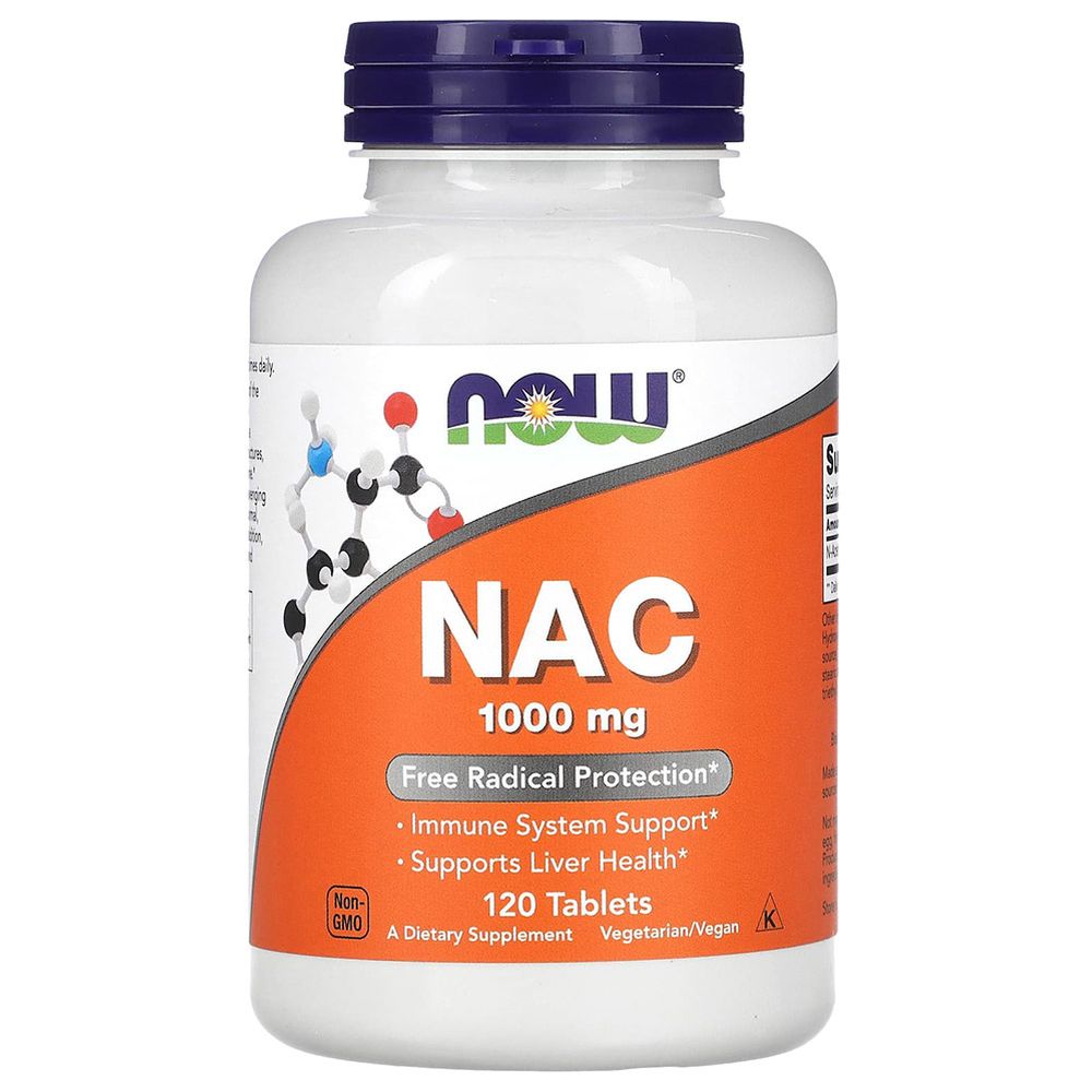 Now - NAC 1000 Mg Radical Protection Tablets - 120 Pcs