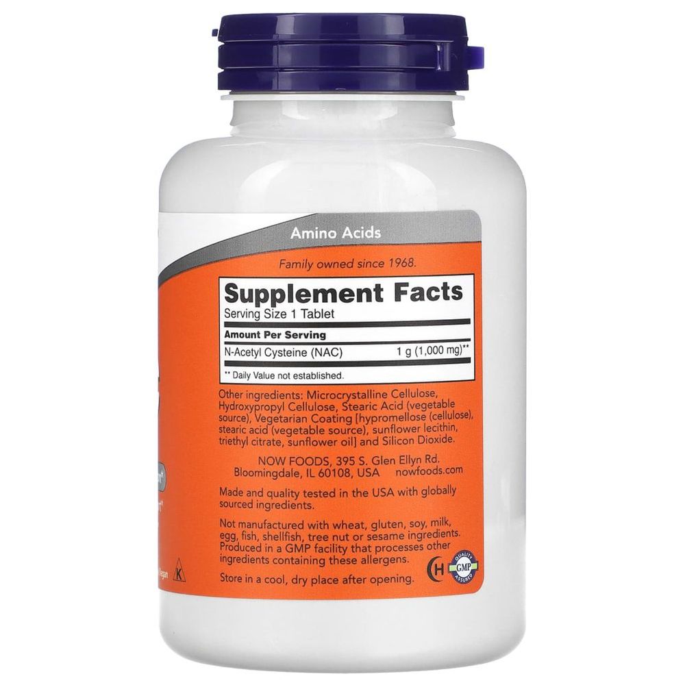 Now - NAC 1000 Mg Radical Protection Tablets - 120 Pcs