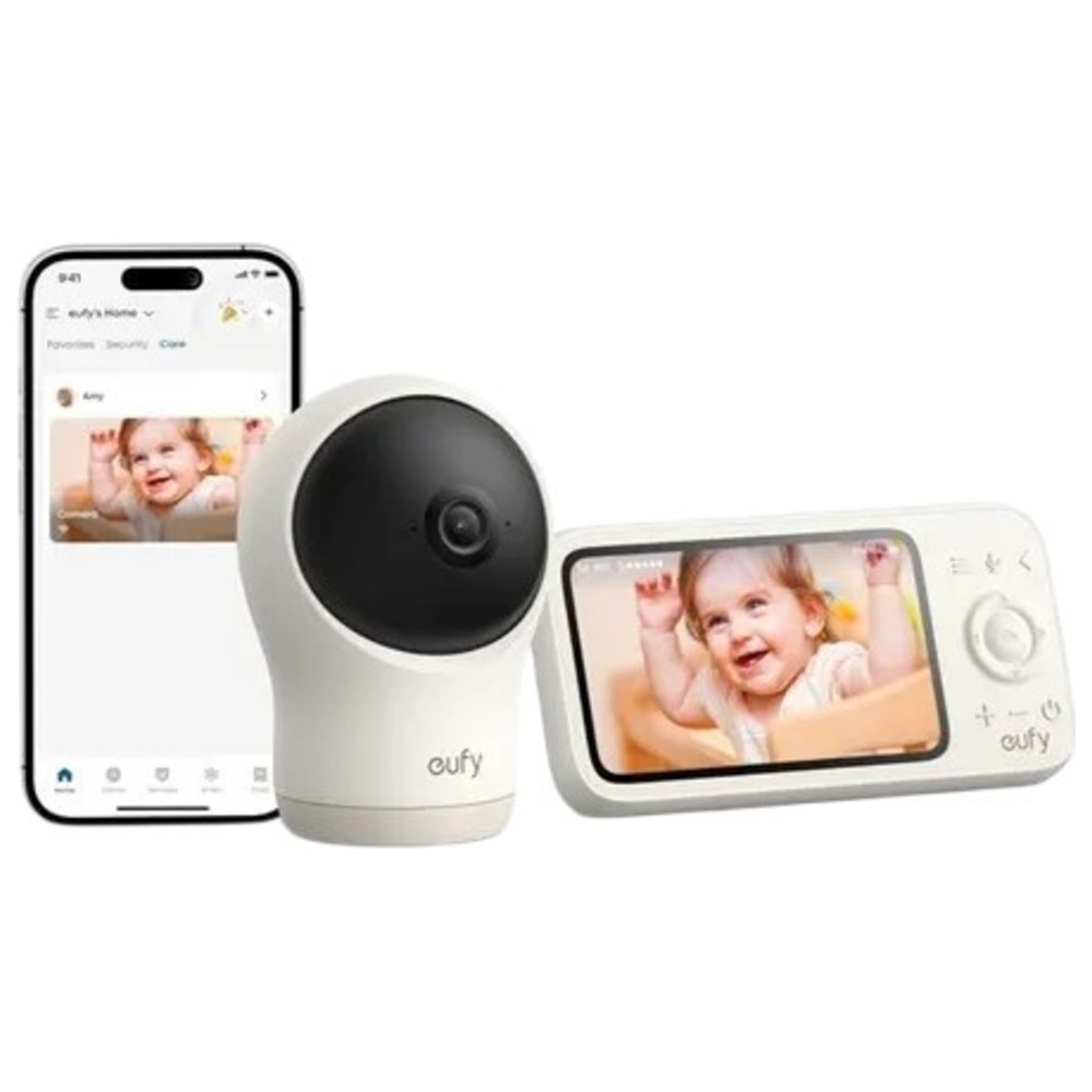 Eufy - Baby Monitor C10 2K HD Camera With 4x Zoom 12H Battery - White
