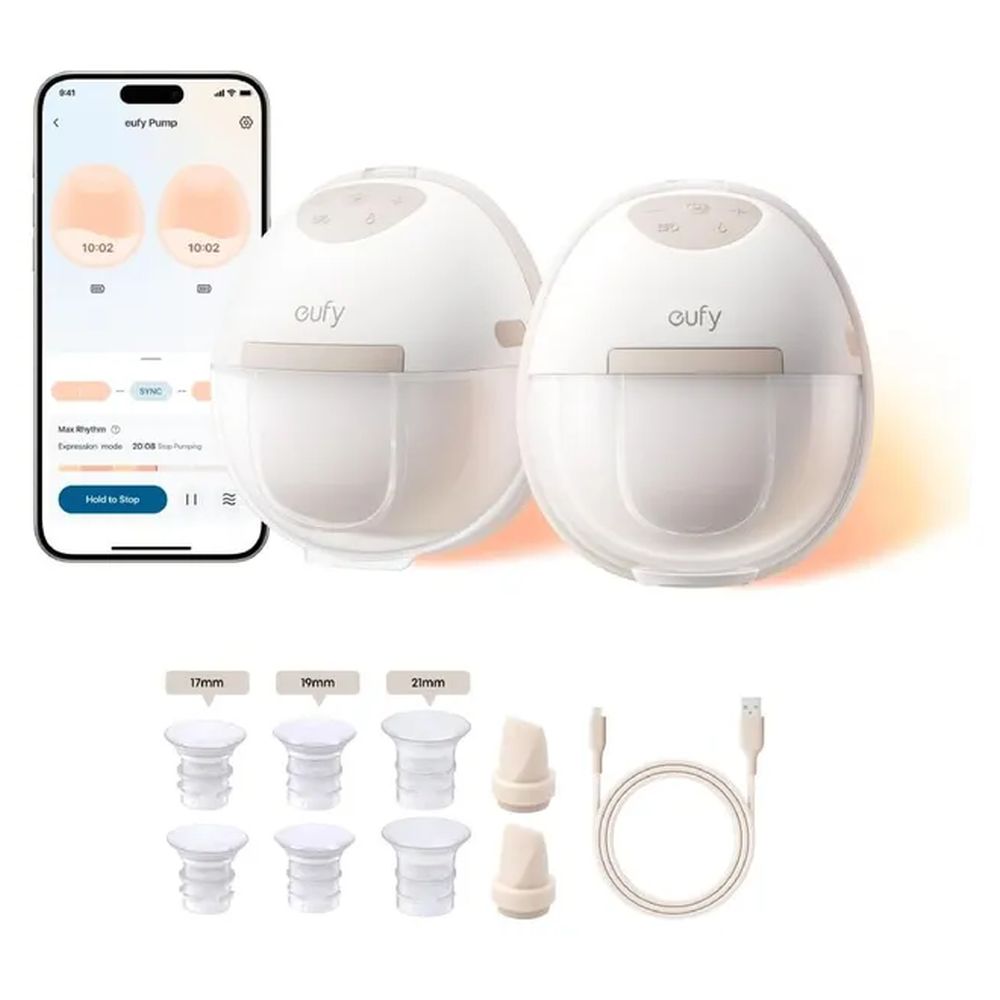 Eufy - E20 Heated Wearable Hands-Free Breast Pump - White