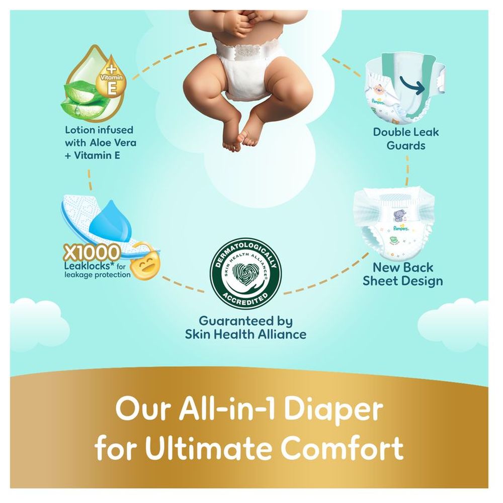 Pampers - Ultimate Comfort Taped Diapers - Mega Pack - Size 3 - 6-10 kg - 62 Pcs