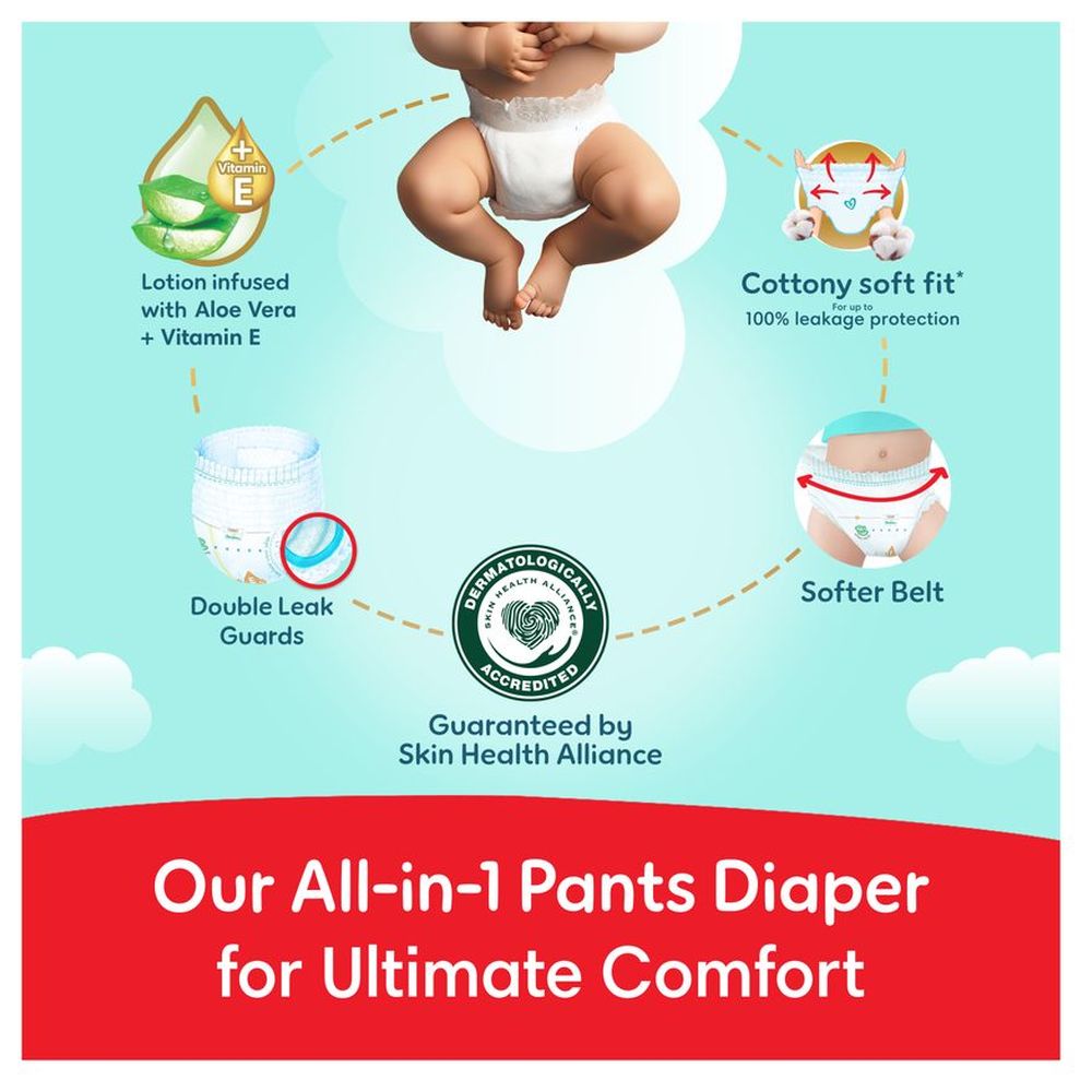 Pampers Ultimate Comfort Diapers Pants With Aloe Vera And Vitamin E - Size 7 - 20+kg - 48 Pcs