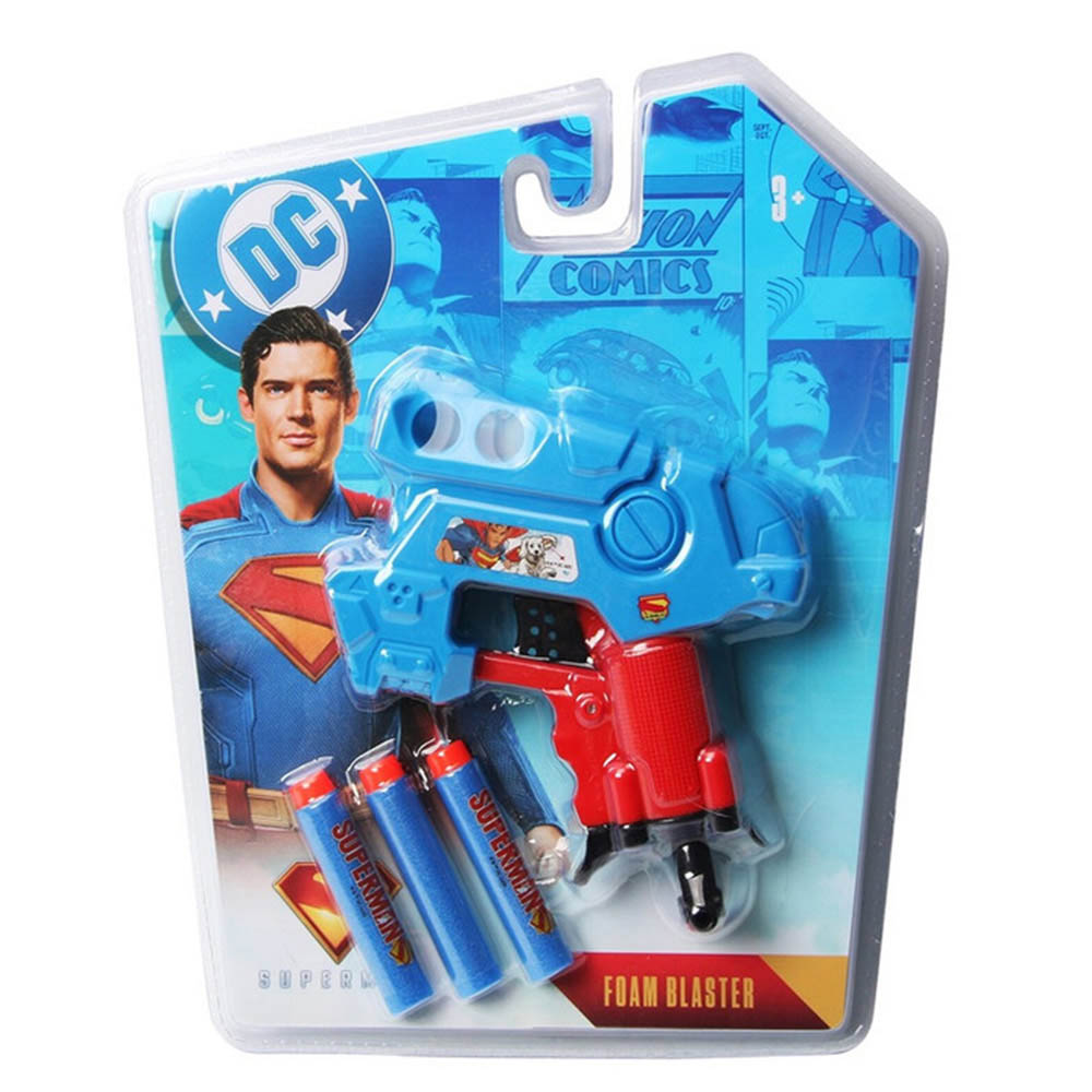 Warner Bros. - DC Action Comics Superman Foam Blaster Playset - Blue - 4 Pcs