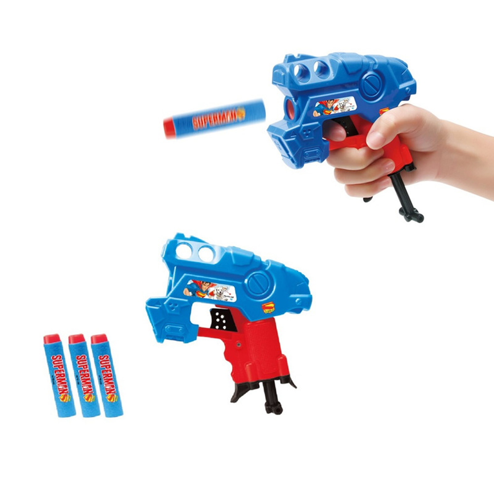 Warner Bros. - DC Action Comics Superman Foam Blaster Playset - Blue - 4 Pcs