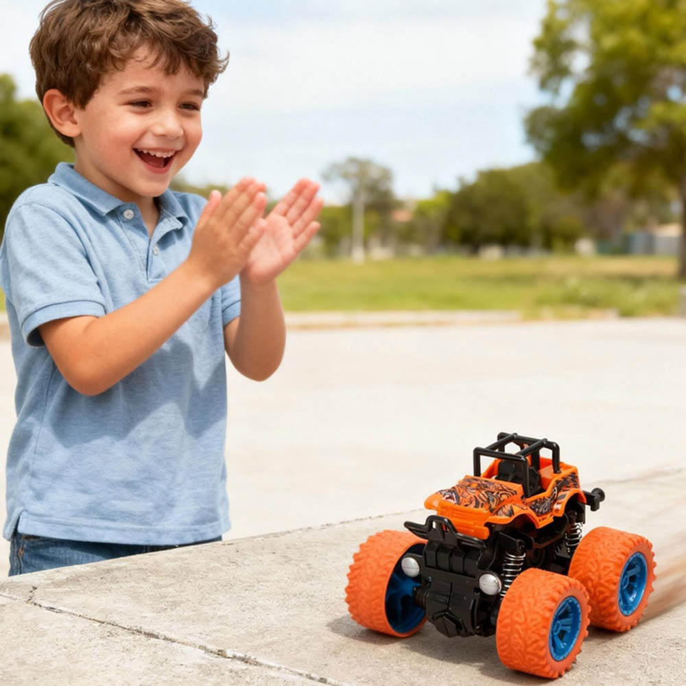 Trucare - Fun Time 360 Degree Spin Double Inertia Toy Car - Multicolor