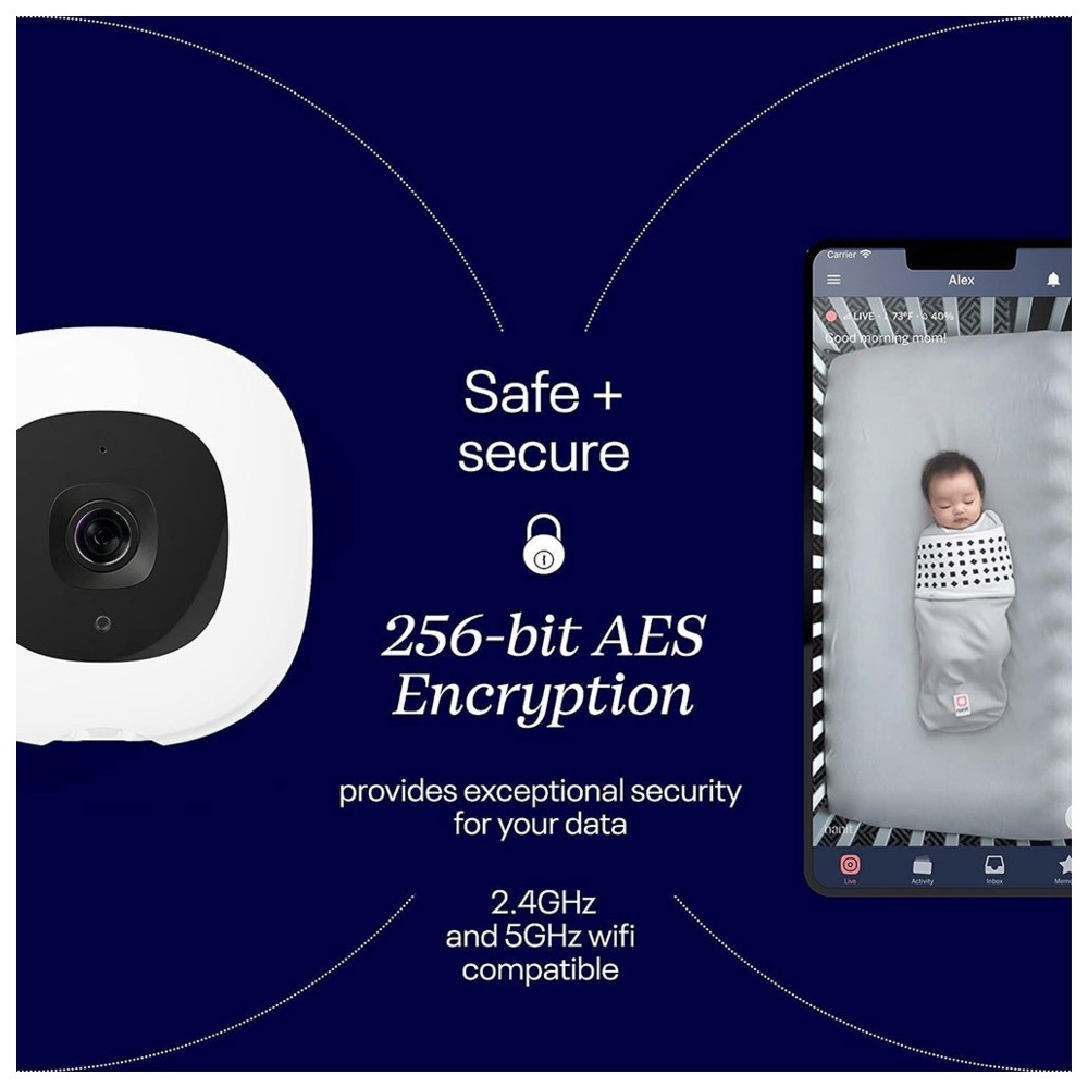 Nanit - Pro Baby Monitor With Wall Mount And Multistand - Sterling Silver