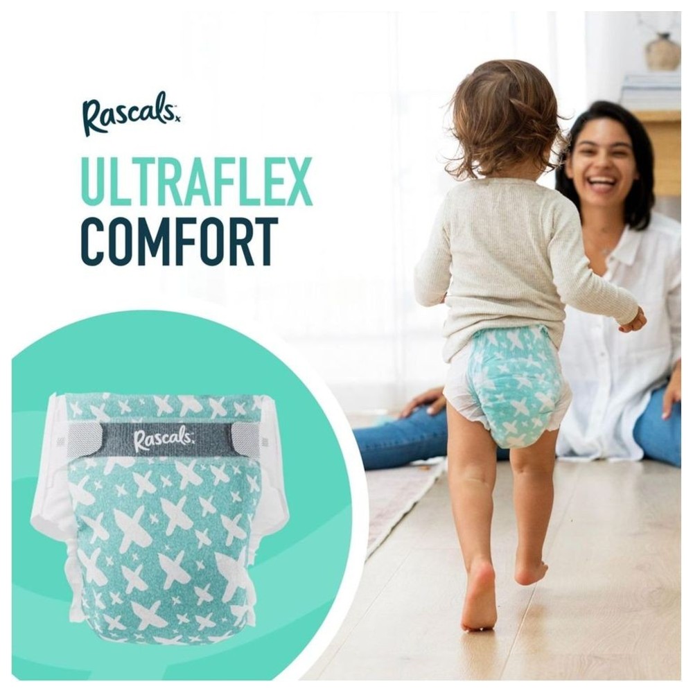 Rascals - Premium Baby Nappies - Size 1 - 3-5 kg - 54 Pcs